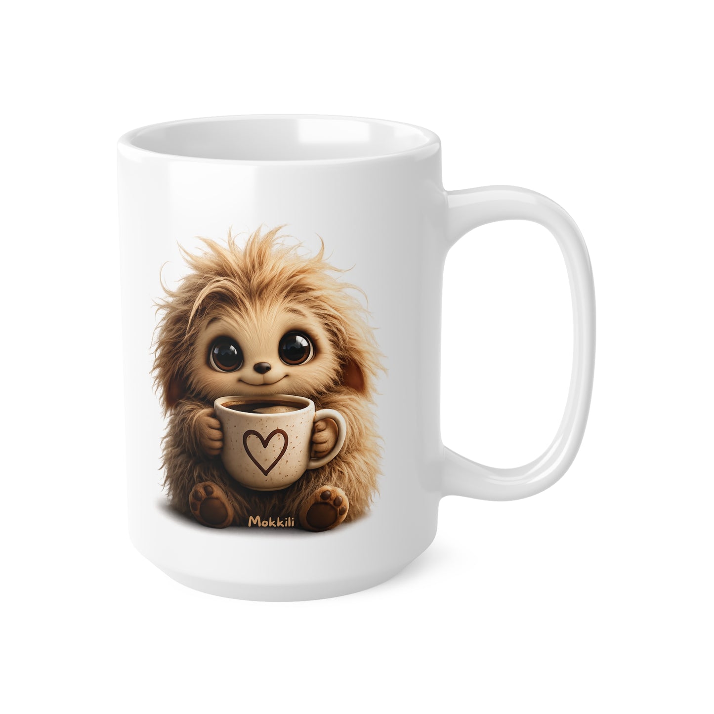 Mokkili Kaffeetasse 440 ml – Niedlicher Keramikbecher für Kaffee, Tee & Kakao | Geschenkidee